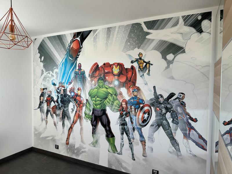Fresque Avengers grandeur nature